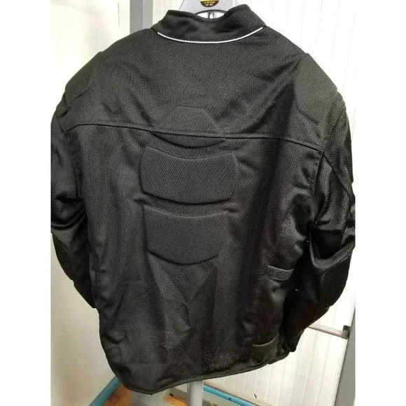 Xelement CF2157 Black Mesh Motorcycle Jacket - Picture 4 of 5